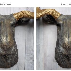 Faux Taxidermy Moose Head Wall Mount, Moose Head Wall Decor,  Moose Head Wall Art