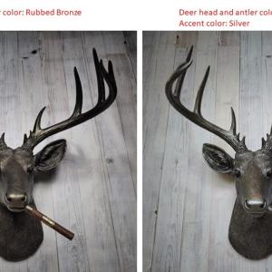 Faux Taxidermy Deer Head Wall Mount, Faux Taxidermy Stag Head with Cigar