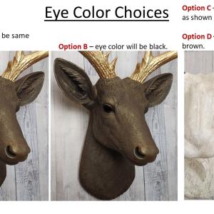 Faux Taxidermy Deer Head Wall Mount with Floral Crown, Stag Head Wall Mount