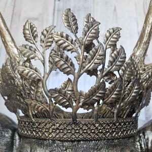 Faux Taxidermy Deer Head Wall Mount, Faux Stag Head with  Leaf Crown