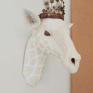Faux taxidermy giraffe head, Giraffe head wall mount, Giraffe head wall decor