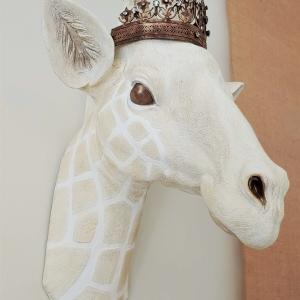Faux taxidermy giraffe head, Giraffe head wall mount, Giraffe head wall decor