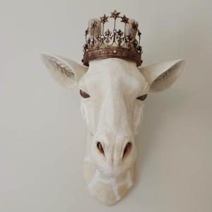Faux taxidermy giraffe head, Giraffe head wall mount, Giraffe head wall decor