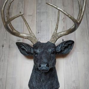Faux Taxidermy Deer Head Wall Art, Stag Head Wall Mount, Faux Deer Head