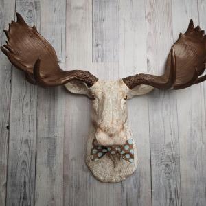 Faux Taxidermy Moose Head Wall Art