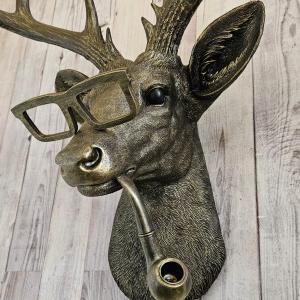 faux taxidermy deer head wall mount, frankie stag