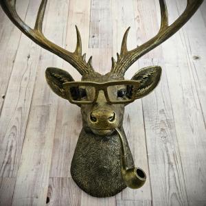 faux taxidermy deer head wall mount, frankie stag