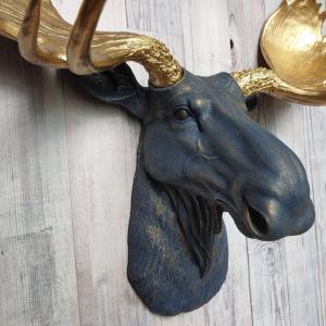 Faux Taxidermy Moose Head Wall Mount, Moose Head Wall Decor, Faux Animal Heads