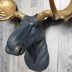 Faux Taxidermy Moose Head Wall Mount, Moose Head Wall Decor, Faux Animal Heads
