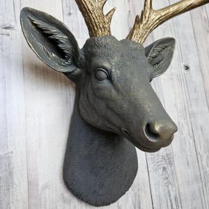 Faux Taxidermy Deer Head, Stag Head Wall Mount