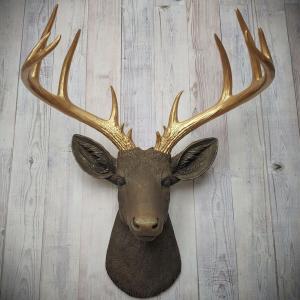 Faux Taxidermy Deer Head, Faux Stag Head Wall Mount