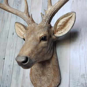 Faux taxidermy natural looking deer head
