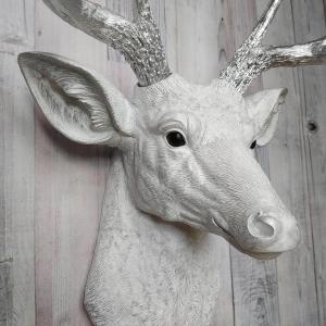 Faux Taxidermy Deer Head Wall Mount, Large Faux Stag Head
