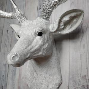 Faux Taxidermy Deer Head Wall Mount, Large Faux Stag Head