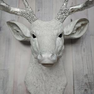 Faux Taxidermy Deer Head Wall Mount, Large Faux Stag Head