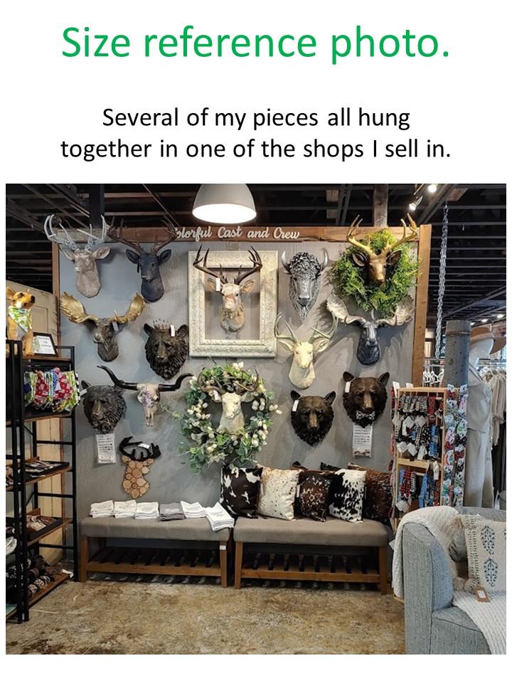 Faux Taxidermy Deer Head, Stag Head Wall Mount