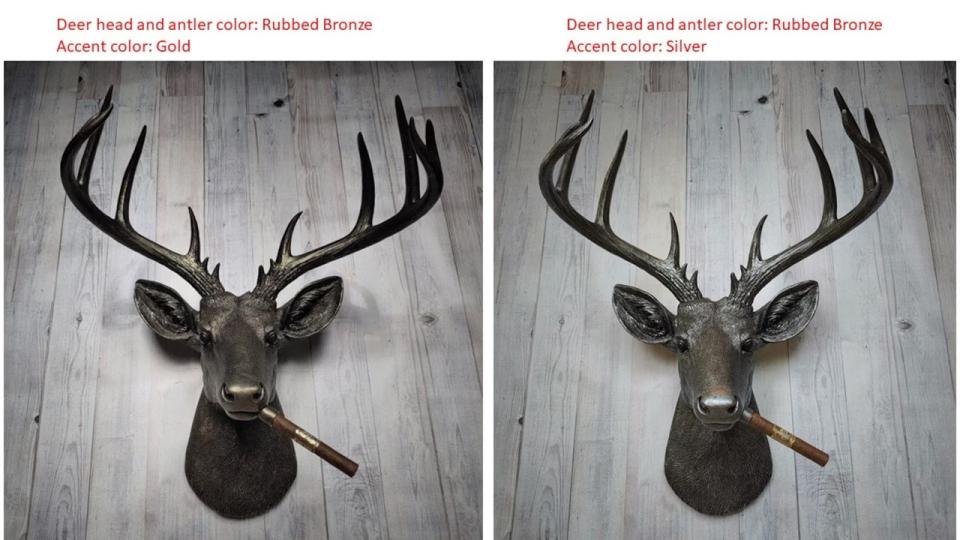 Faux Taxidermy Deer Head Wall Mount, Faux Taxidermy Stag Head with Cigar