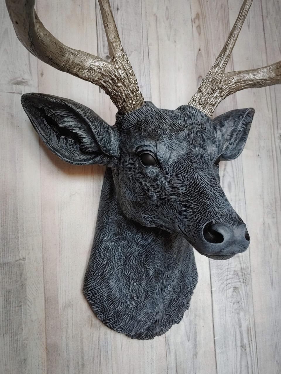 Faux Taxidermy Deer Head Wall Art, Stag Head Wall Mount, Faux Deer Head