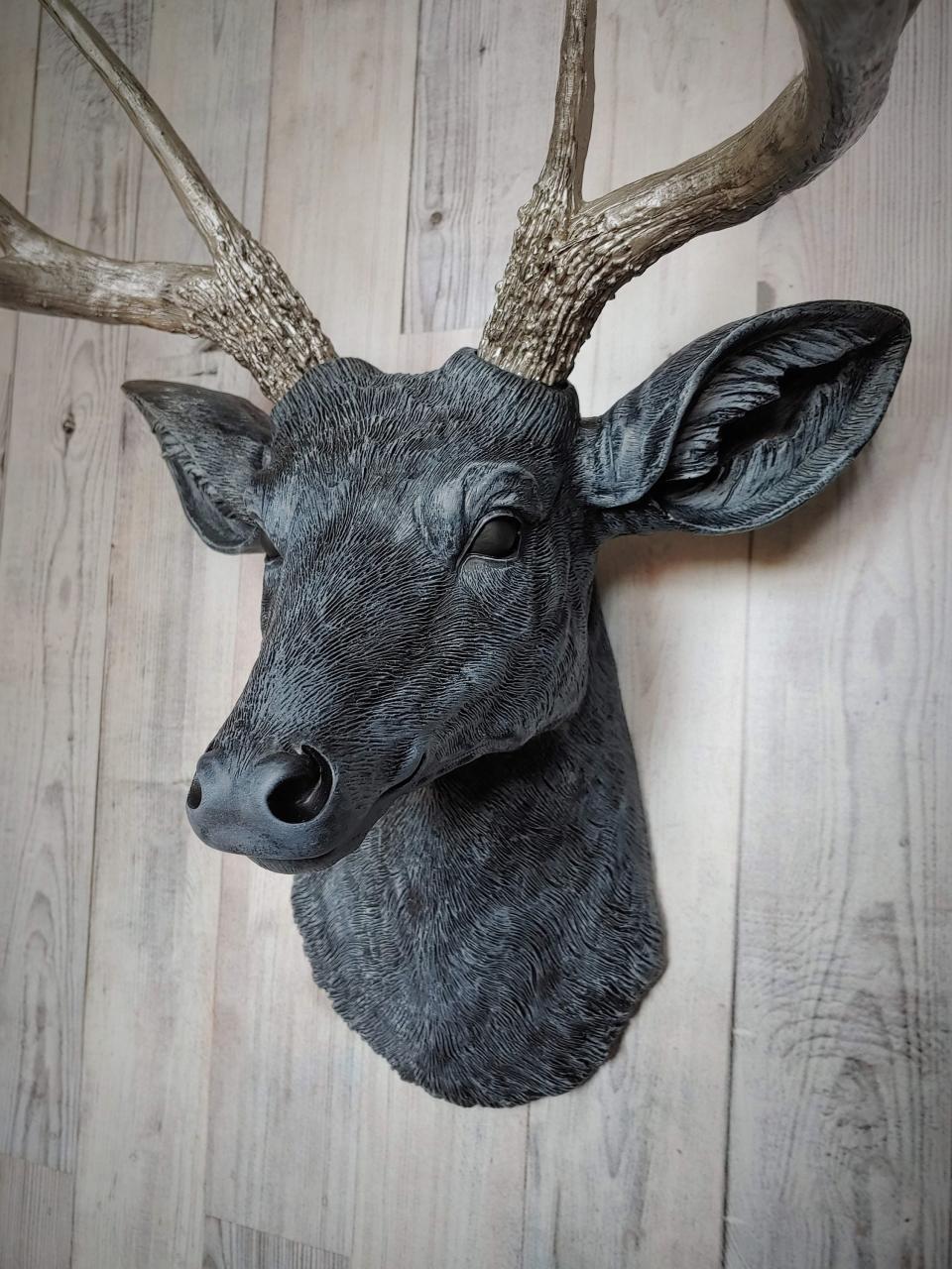 Faux Taxidermy Deer Head Wall Art, Stag Head Wall Mount, Faux Deer Head