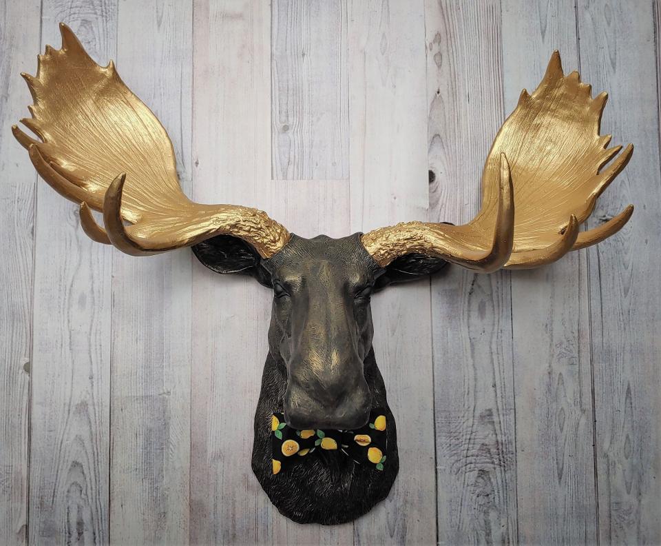 Faux Taxidermy Moose Head Wall Mount, Moose Head Wall Decor, Faux Animal Heads