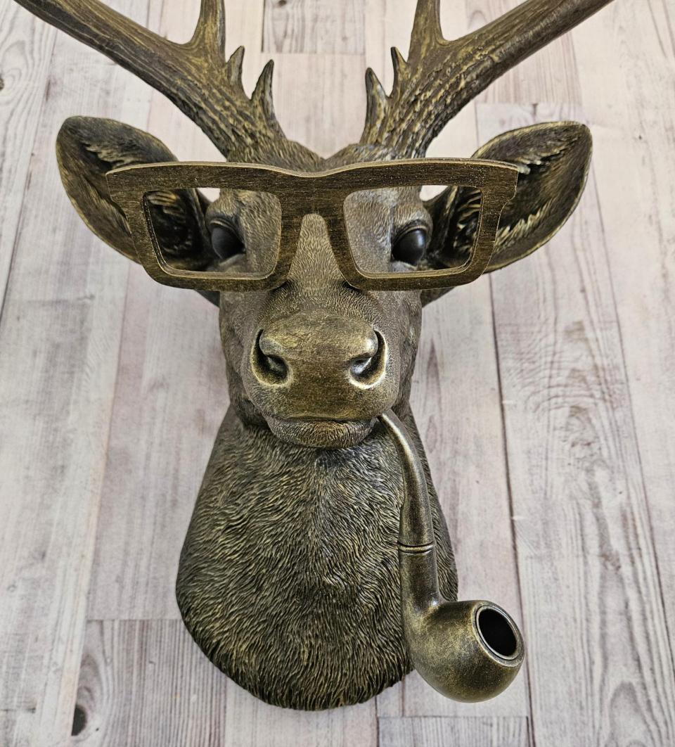 faux taxidermy deer head wall mount, frankie stag