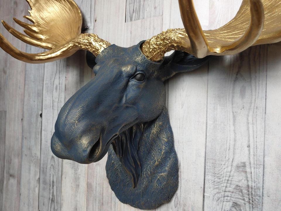 Faux Taxidermy Moose Head Wall Mount, Moose Head Wall Decor, Faux Animal Heads