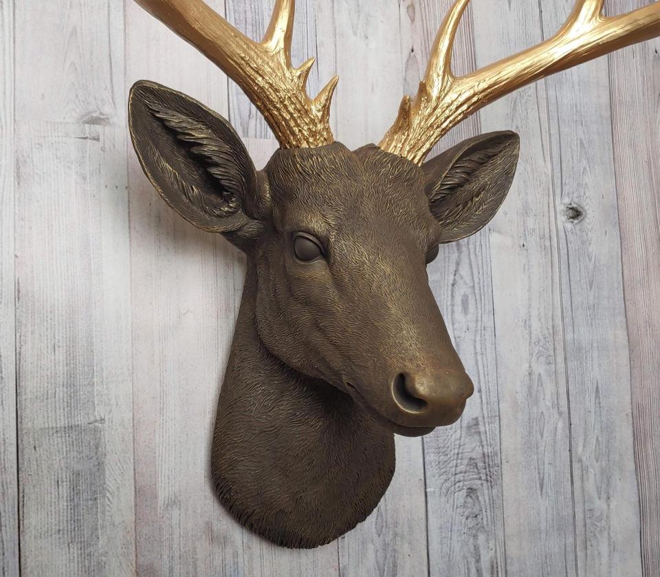 Faux Taxidermy Deer Head, Faux Stag Head Wall Mount