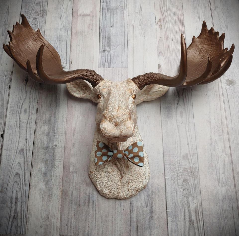 Faux Taxidermy Moose Head Wall Art, Faux Moose Head Wall Mount