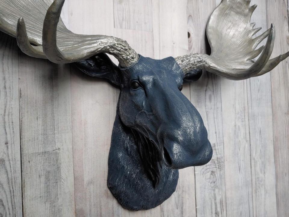 Faux Taxidermy Moose Head, Moose Head Wall Mount, Moose Head Wall Art