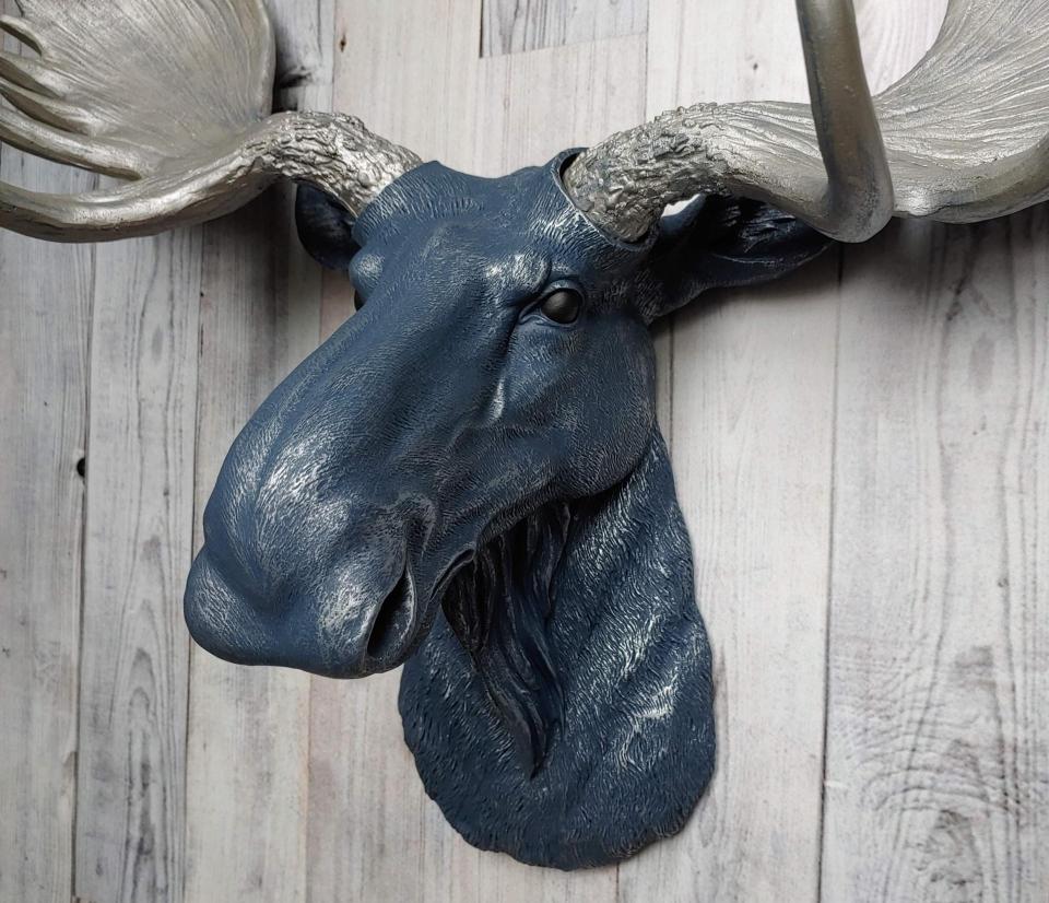 Faux Taxidermy Moose Head, Moose Head Wall Mount, Moose Head Wall Art
