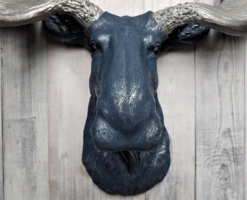 Faux Taxidermy Moose Head, Moose Head Wall Mount, Moose Head Wall Art