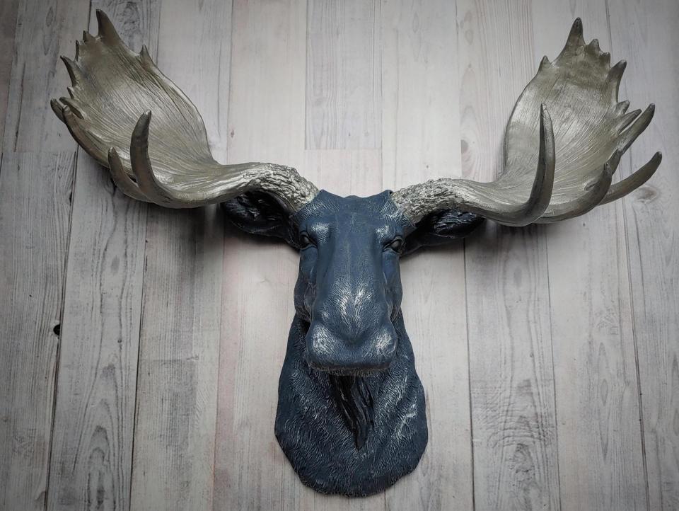 Faux Taxidermy Moose Head, Moose Head Wall Mount, Moose Head Wall Art