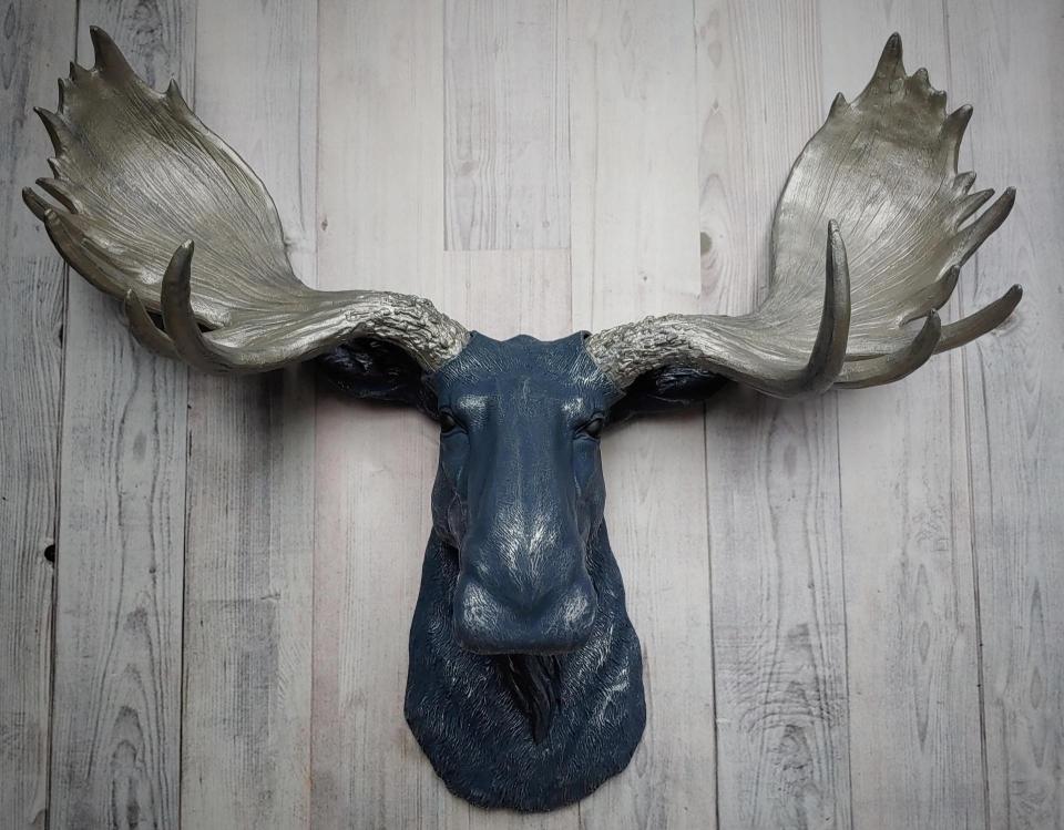 Faux Taxidermy Moose Head, Moose Head Wall Mount, Moose Head Wall Art