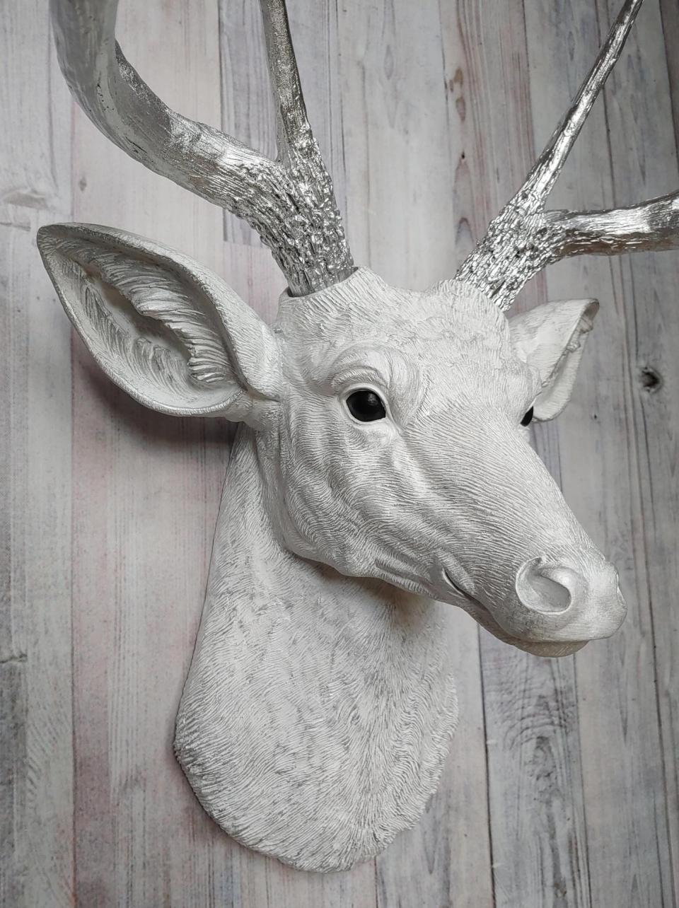 Faux Taxidermy Deer Head Wall Mount, Large Faux Stag Head