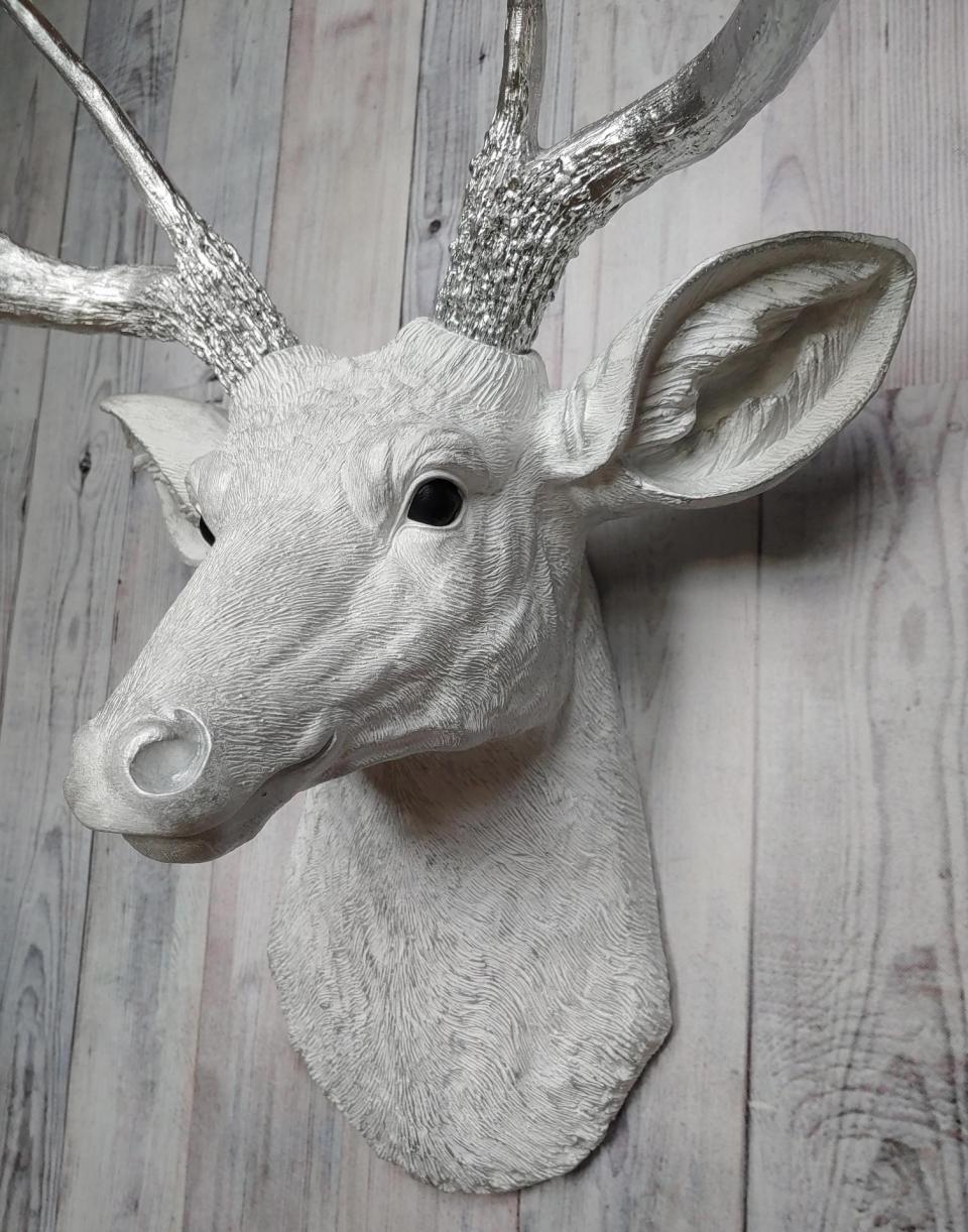Faux Taxidermy Deer Head Wall Mount, Large Faux Stag Head