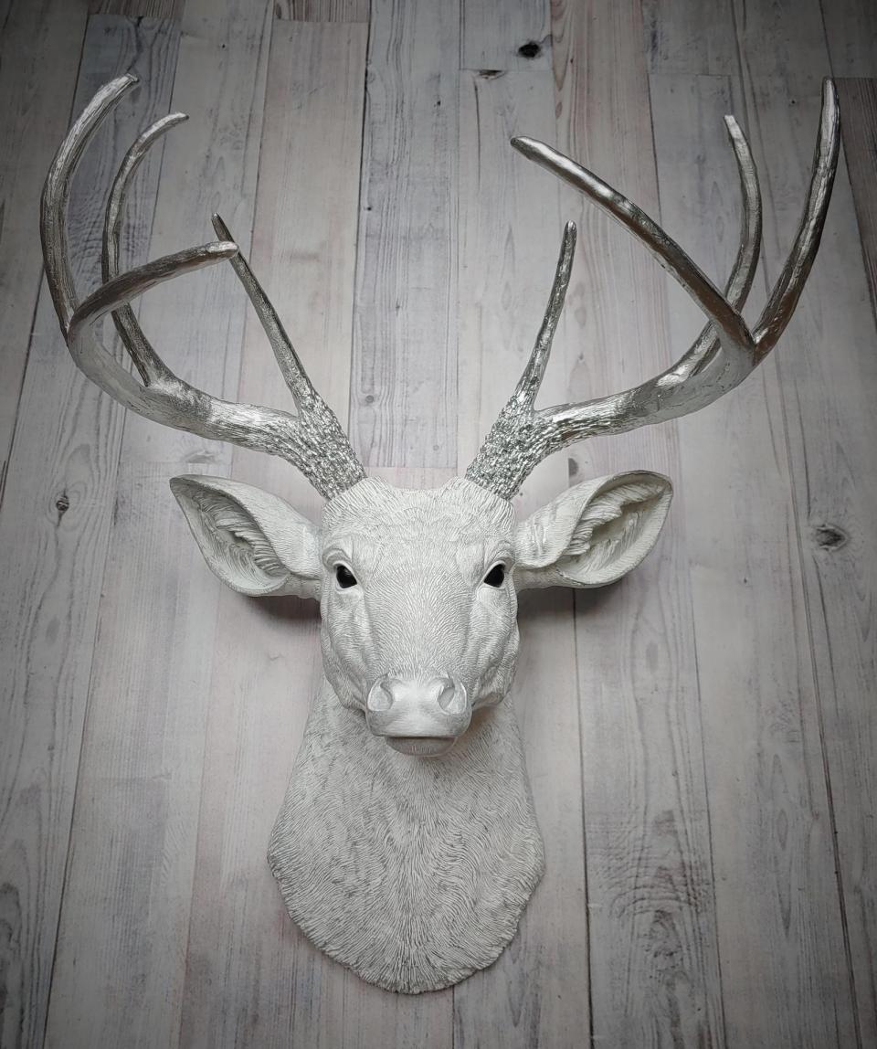 Faux Taxidermy Deer Head Wall Mount, Large Faux Stag Head
