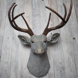 Faux Taxidermy Deer Head, Stag Head Wall Mount
