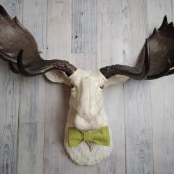 Faux Taxidermy Moose Head Wall Mount, Moose Head Wall Decor, Faux Animal Heads