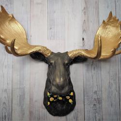 Faux Taxidermy Moose Head Wall Mount, Moose Head Wall Decor, Faux Animal Heads