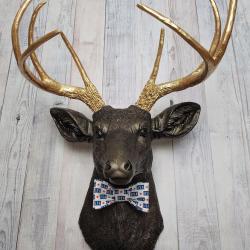 Faux Taxidermy Deer Head, Deer Head Wall Mount, Stag Head Wall Art, Deer Head with bow tie