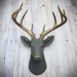 Faux Taxidermy Deer Head, Stag Head Wall Mount