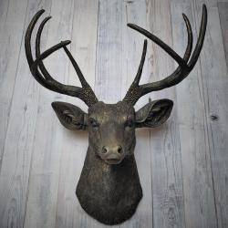 Faux Taxidermy Deer Head Wall Art, Faux Stag Head