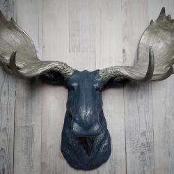 Faux Taxidermy Moose Head, Moose Head Wall Mount, Moose Head Wall Art