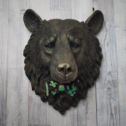faux taxidermy bear head wall mount
