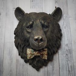 Faux Taxidermy Bear Head Wall Mount