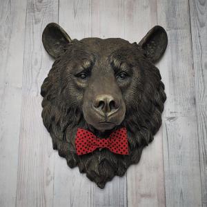 Faux Taxidermy Bear Head Wall Mount